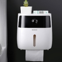 Siyah Basit Kurulum Tasarımı Tuvalet Kağıdı Kutusu Basılarak Açılır Su Geçirmez Çift Katlı Kağıt Havlu Kutuları
