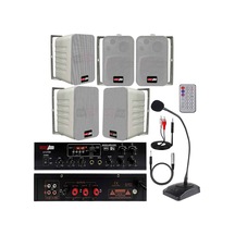 Lastvoice Large Paket-4 Hoparlör ve Anfi Anons Ses Sistemi Seti