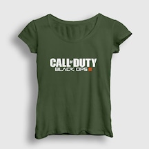 Presmono Kadın Black Ops Call Of Duty T-shirt Haki