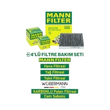 Wöbermann+mann Fiat Punto 1.3 Multijet Filtre Bakım Seti 2004-2010 4k
