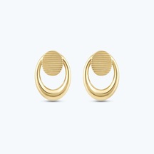 Altınbaş Altın Oval Küpe Akp0422-y-25950 Çok Renkli