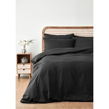 Bella Maison Premium Tencel Çift Kişilik Saten Nevresim Seti Antrasit 200x220 Cm Antrasit