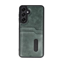 Galaxy A25 5g Kılıf Sara Kartvizitli Deri Kılıf - Koyu Yeşil