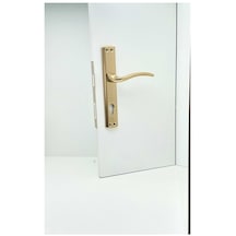 Özen Trim Titanyum Lüx Aynalı Yale Çelik Kapı Kolu Sağ Basar Tek Yön