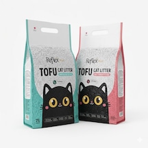 Reflex Tofu Marsilya Sabun Kokulu Ve Bebek Pudrası Kokulu Kedi Kumu 2 Adet 7 Lt