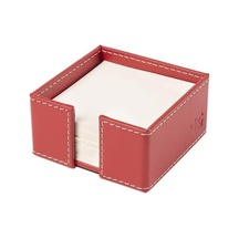 Küp Bloknotluk Suni Deri Masaüstü 10x10x5 Cm. Kırmızı Genel