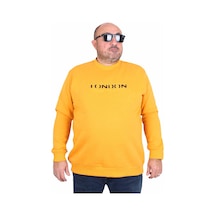Moc Grande Mocgrande Erkek Büyük Beden Sıfır Yaka 3ip Sweat London 24208 Hardal Hardal