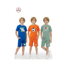 Saks Mavi - Turuncu - Mint Yeşili