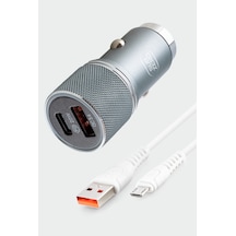 Subzero Cr96 20w 3.4a Hızlı Pd+usb Çıkışlı Micro Araç Şarj Aleti Siyah