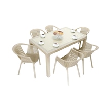 Mandella Wood 90x150 Roma Koltuk Camlı Masa Takımı Çölbeji Diğer