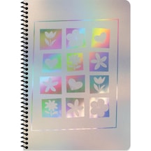 Keskin A4 Pp Kapak Nano Spiralli Defter - Twelve Flowers Çok Renkli