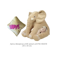 Yastık Hediyeli-uyku Arkadaşım Peluş Fil - Büyük Yumuşacık 85 Cm - Sevgiliye Hediye 001