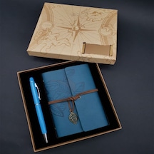 Defter Kalem Mavi Set