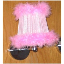 Pembe Tüylü Aplik Pembe