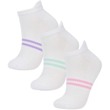 Defacto Kadın 3lü Pamuklu Patik Çorap B6011axnswt1