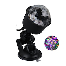 Ledx Al-kx-6889 Projeksiyon Atmosferli Usbli 4 Watt Şarjlı Sihirli Rgb Led Disko Topu Renkli