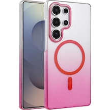 Mey İthalat Samsung Uyumlu Galaxy S25 Ultra Glossy Magsafe Kapak - Pembe
