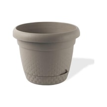 Omnipazar Krs-341 Dekoratif İnci Bitki Çiçek Saksı Takımı 1.1 Litre No 1 Kahverengi