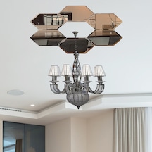 Ayna | Bronz Ayna | 6'Lı Takım Altıgen Tavan Aynası Bronz