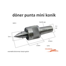 Döner Punta Konik Sap Mors Mini Mors Hobi İşleri 6.4cm Küçük Boy