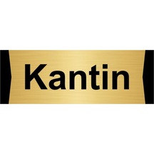 Kantin 10x20cm Altın Renk Metal Yönlendirme Levhası