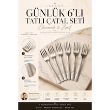 Transformacion 6'li Günlük Tatlı Çatalı Seti Ekonomik Çatal Takımı Çelik 723571 Diğer