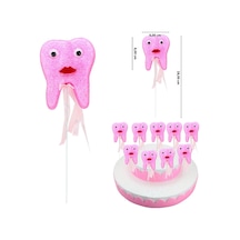 Diş Buğdayı Simli Çubuk Süs. Pembe. 30 Adet