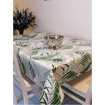 Elyaflı Pvc Muşamba - Desenli Silinebilir Masa Örtüsü 02mrl204a Yeşil