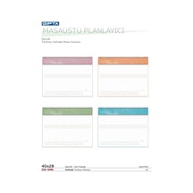 2024 Spiralli Masa Üstü Planlayıcı 40x28 Cm Yeşil
