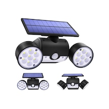 Cbtx Bahçe Aydınlatma 30 Led Güneş Işığı Çift Kafa Solar Lamba Pır Hareket Sensörü Spot Işığı Su Geçirmez Dış Mekan Ayarlanabilir Açı Işıkları