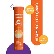 Vitago Vitamin C Vitamin D Çinko 20 Tablet