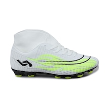 Jump 29676 Çoraplı Beyaz - Neon Yeşil Çim Halı Saha Krampon Futbol Ayakkabısı