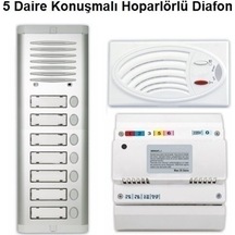 5 Daire Konuşmalı Hoparlörlü Diafon