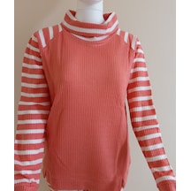 Kolları Çizgili Turuncu Pijama Takımı Dowry