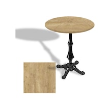 Çipa 1012 Döküm Ayak Yuvarlak Masa Çap 90cm - Werzalit, Wermodin Ve Allzalit Tabla - Avalone Pine Çok Renkli