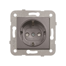 Viko Artline Novella Füme Topraklı Priz ÇK Çerçevesiz - 92605442