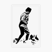 Atatürk Sticker Etiket Yapıştırması