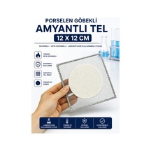 Porselen Göbekli Amyantlı Tel 12 X 12 Cm
