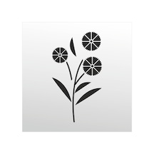 Folyo Sticker Çiçek Deseni Adkpquy345 200cm Uzunluk Siyah