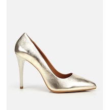 Hotiç Kadın Deri Gold Yüksek Topuklu Stiletto Çok Renkli