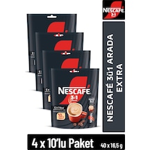 3ü1 Arada Extra Çözünebilir Kahve 16,5g 10'lu Paket 10x4 Diğer