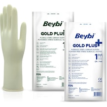 Beybı Pudrasız Goldplus Steril Cerrahi Eldiven 8.0 50 Adet