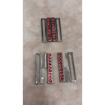 Sıyah Nıkel Kaplama Taşlı Toka İç Kemer Genişlik 3,5 Cm Dış Ölçü /4x3 Cm 1 Adet