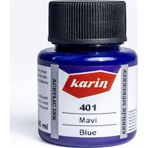 Karin Akrilik Mürekkep 45ml 401 Mavi Genel
