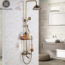Banyo Bataryası + Antik Duş Seti Sepetli Antik