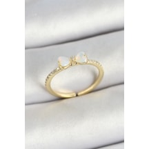 Pirinç Fiyonk Figürlü Zirkon Taşlı Gold Renk Ayarlanabilir Kadın Yüzük - Tj-byk3764 Diğer