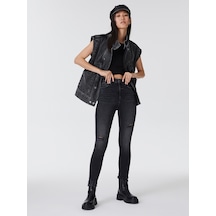 Natalie Skinny Fit Kadın Pantolon Antrasit