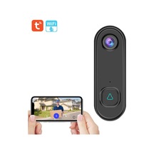 Kablosuz Görüntülü Kapı Zili İki Yönlü Ses 1080p Video Siyah