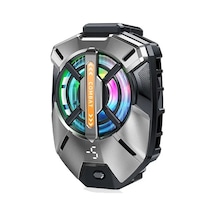 Pmr Fs09 Kıskaçlı Cep Telefonu Soğutucu Rgb Işıklı, Dijital Ekranlı, 3 Kademeli Fan