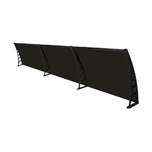 Crocus Kapı Pencere Üstü Pratik Sundurma 80x360 Siyah Siyah